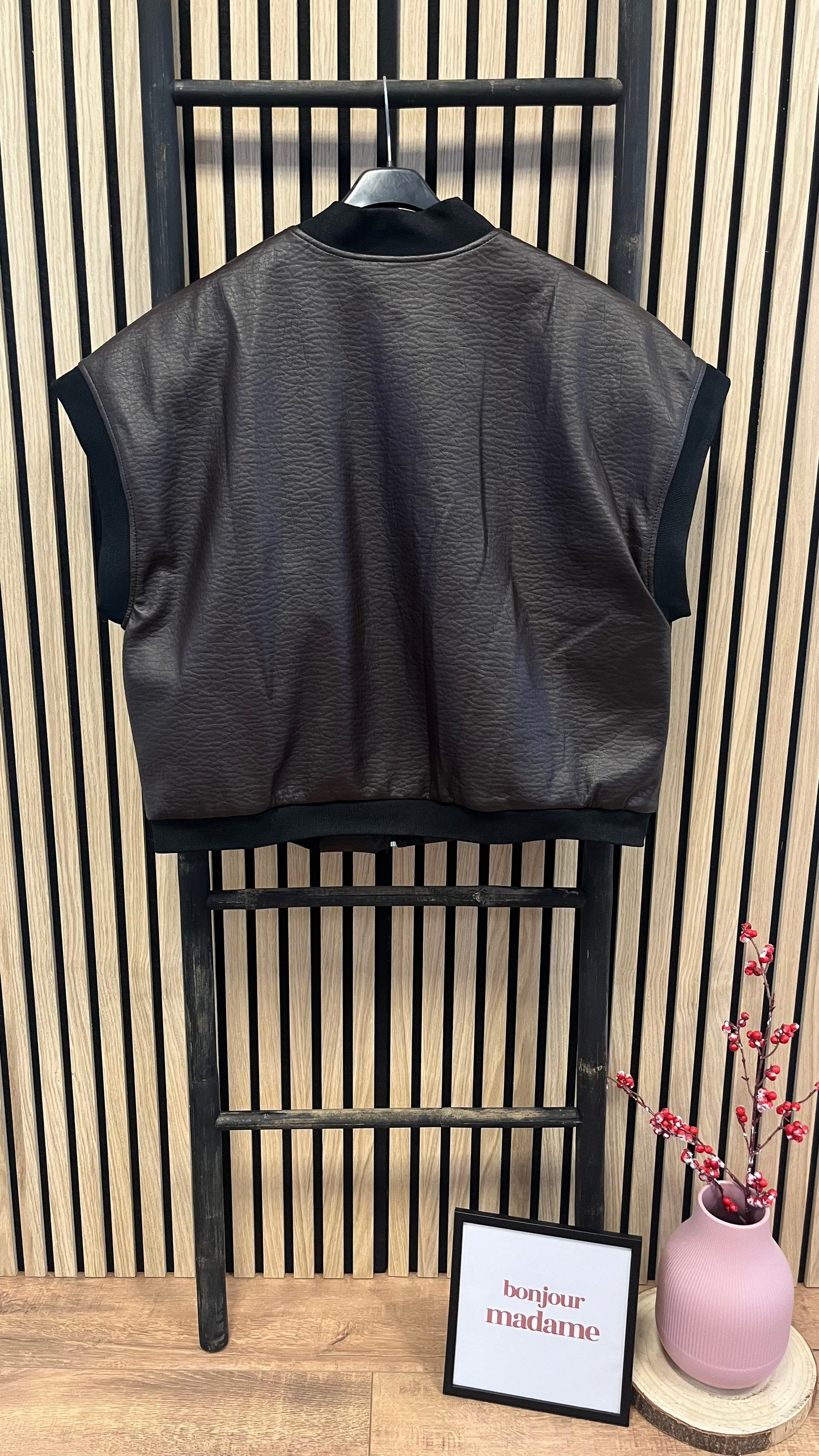 Oversize Lederweste