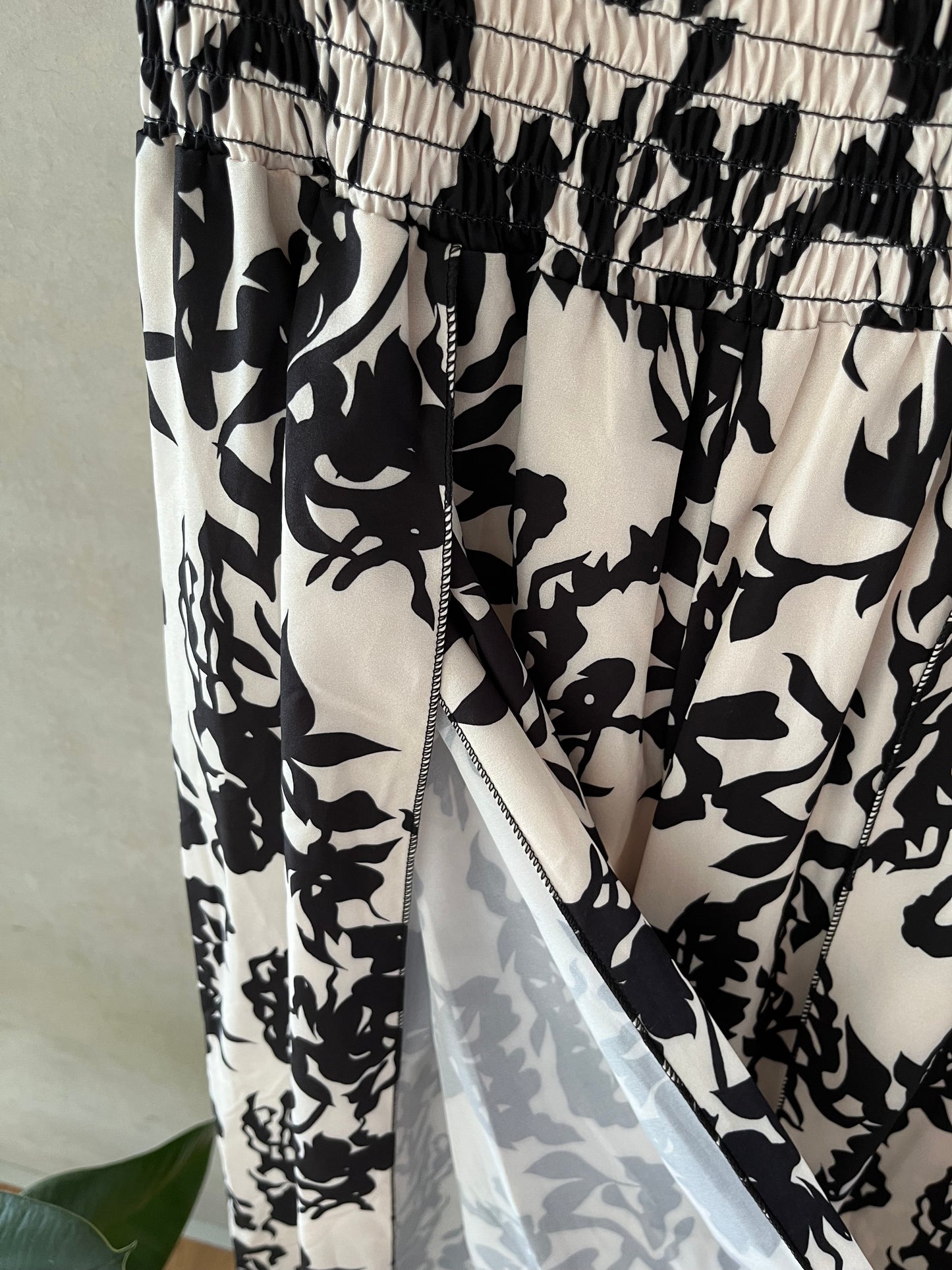 Set mit Hose und Top in weiß-beige