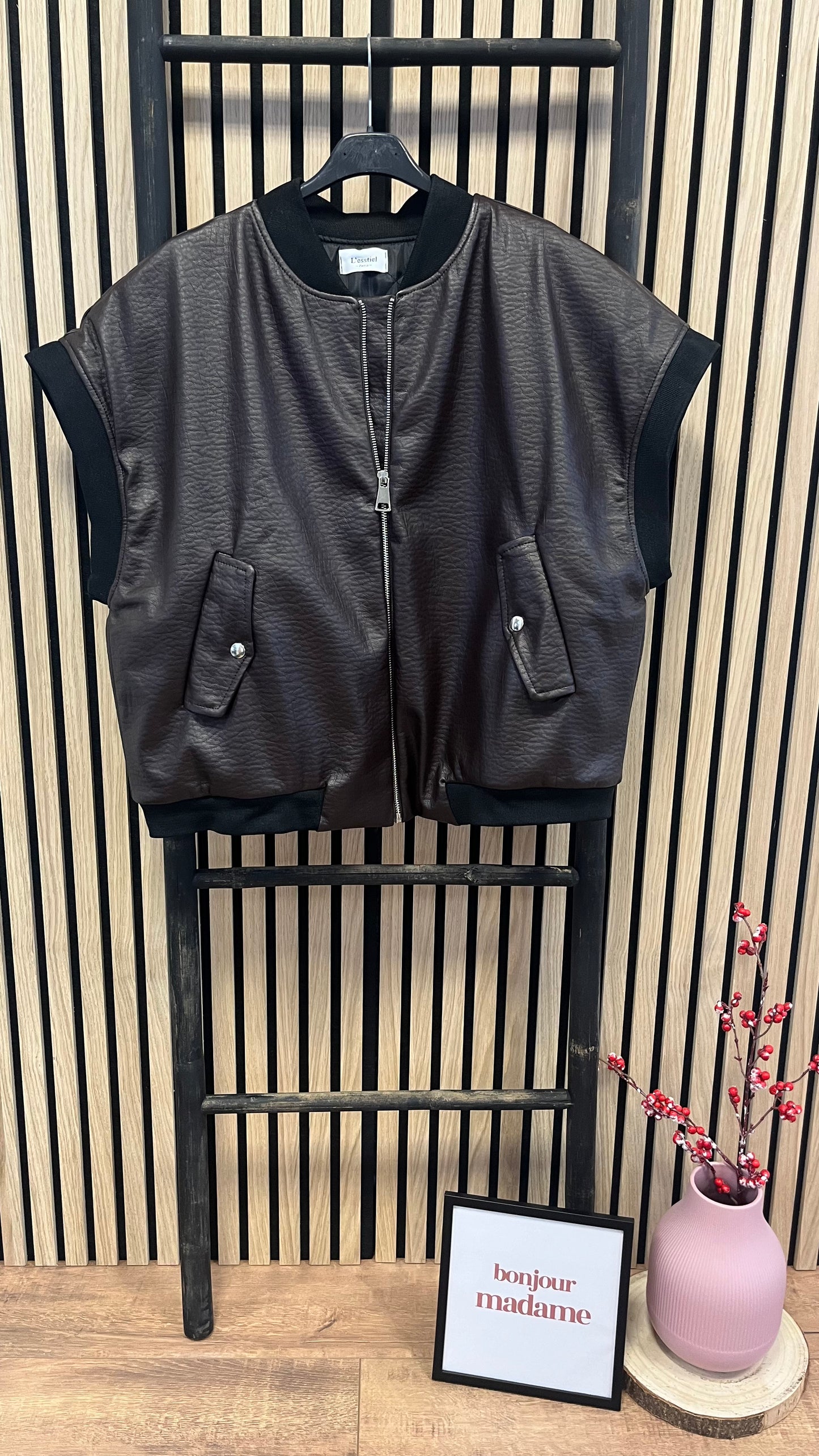 Oversize Lederweste