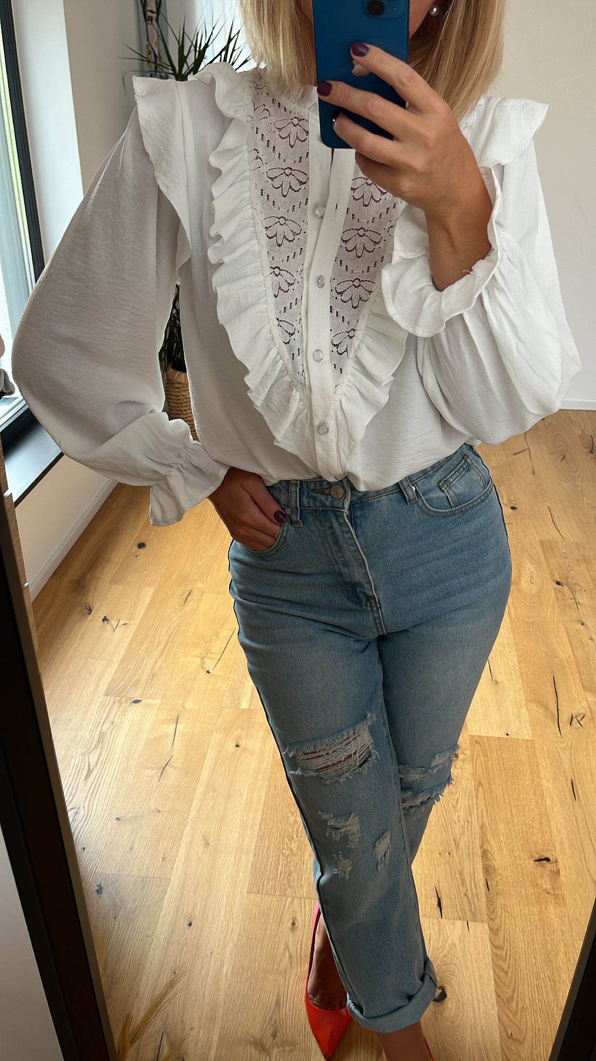 Bluse im Hippielook