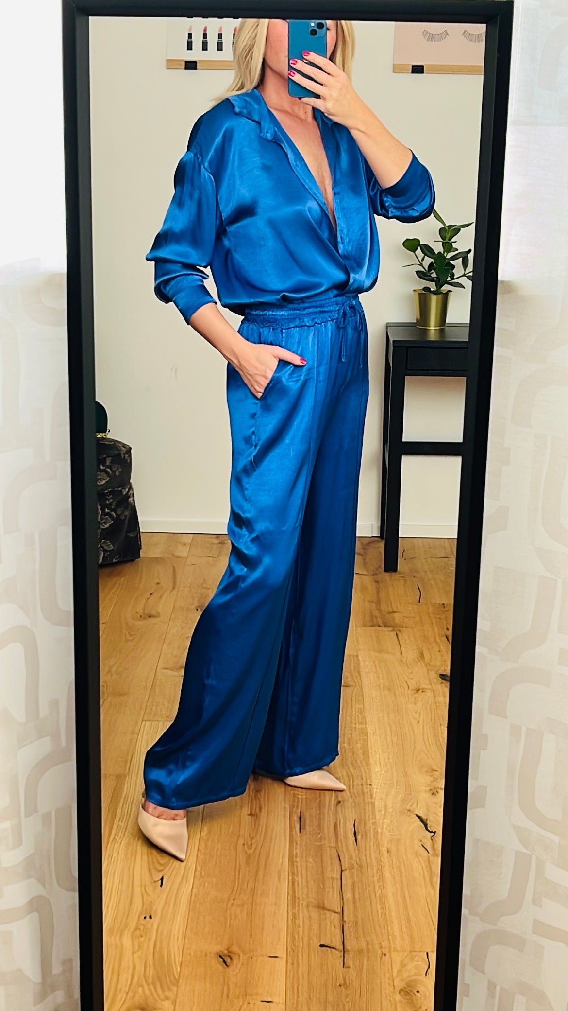 Langarm Bluse