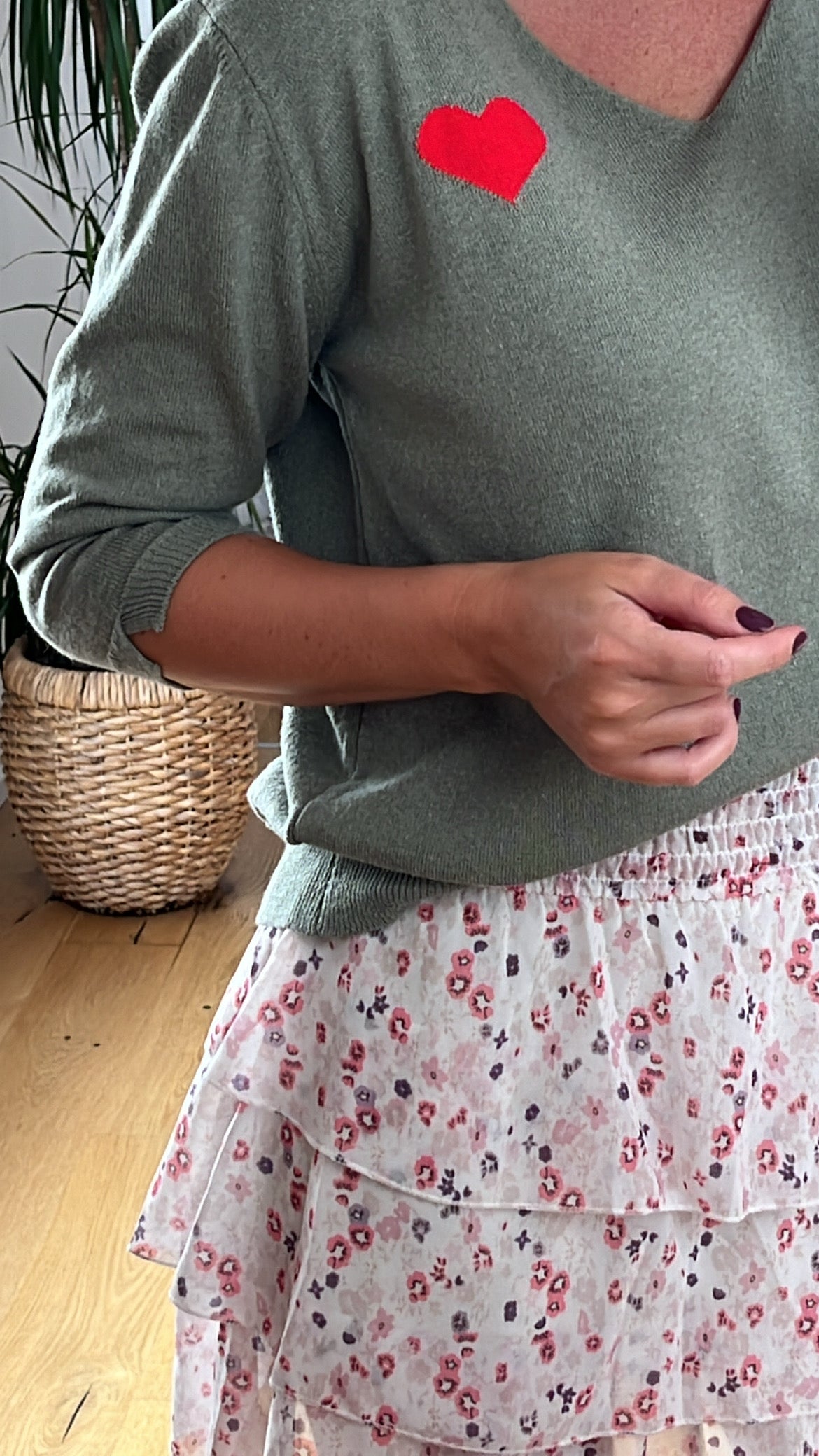 Pullover mit Herzmotiv