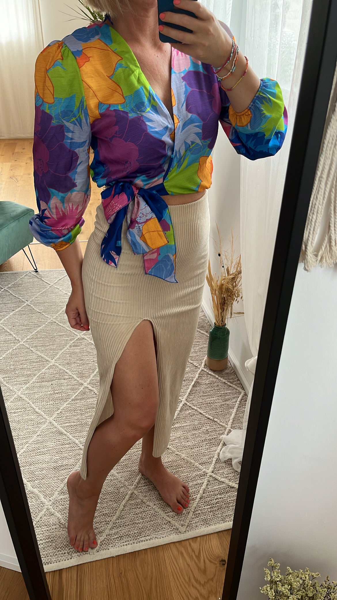 Set mit Blumenprint